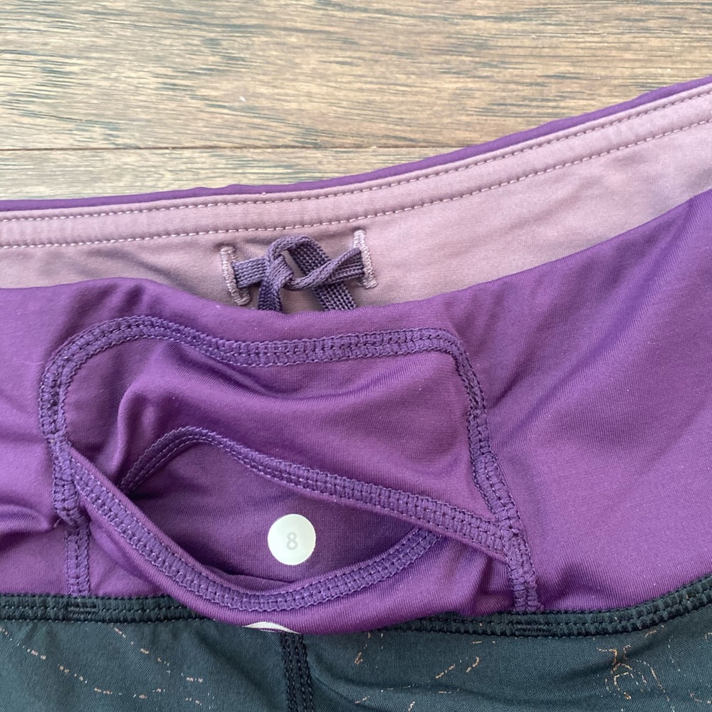VINTAGE Size 8 Lululemon Black Yoga Running Shorts - Picture 4 of 5